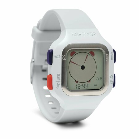 TIME TIMER Time Timer Watch, Small, Arctic White TTW8YB-SML-W